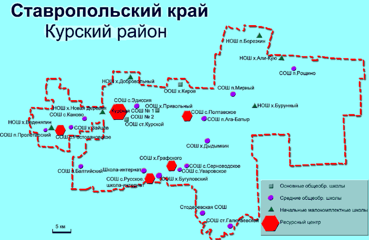 Карта курской район ставропольский край